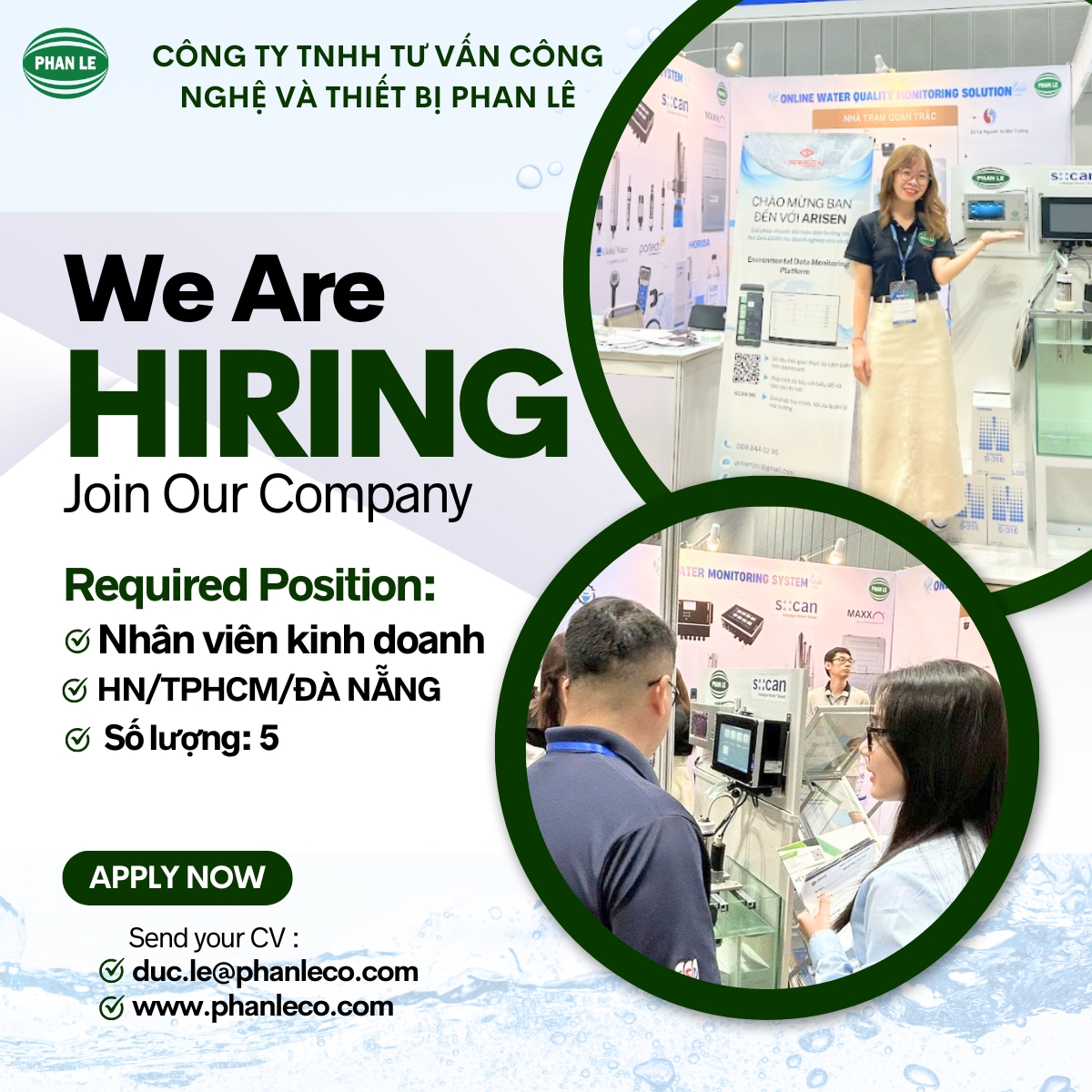 Tuyển Dụng Nhân Viên Kinh Doanh Môi Trường Tại Hà Nội, TP.HCM, Đà Nẵng 2026 | Phan Lê